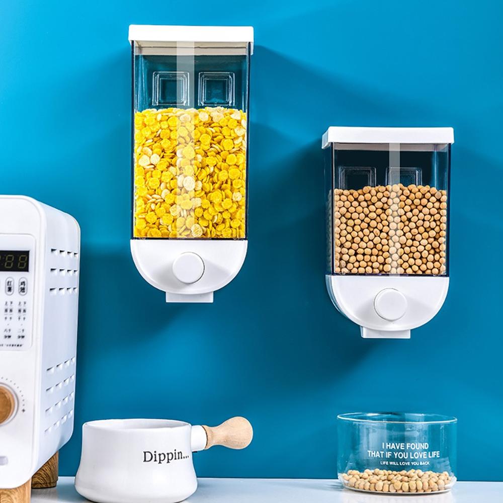 Food storage dispenser with easy press