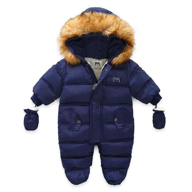 Baby jumpsuit jacket with gloves