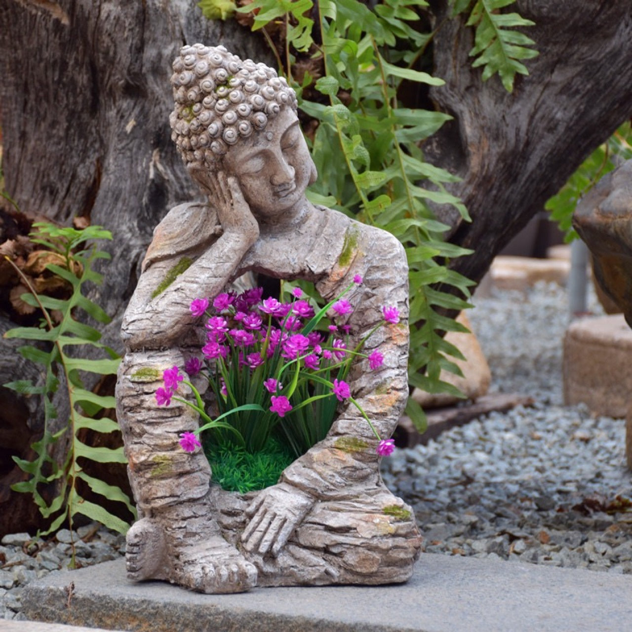 Garden flower pot Zen Buddha