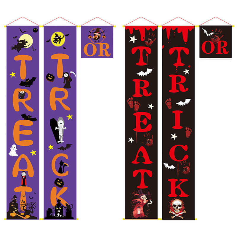 Halloween hanging banners couple