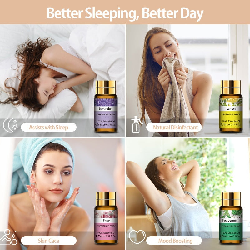 Pure natural plant essential oils set