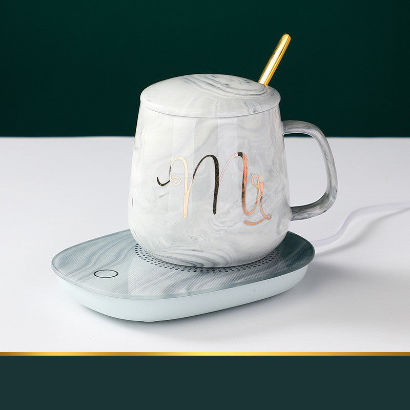 Couple heated coffee mug gift set