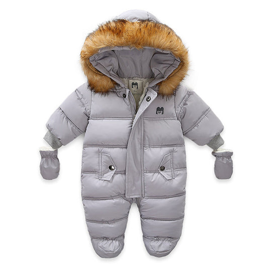 Baby jumpsuit jacket with gloves
