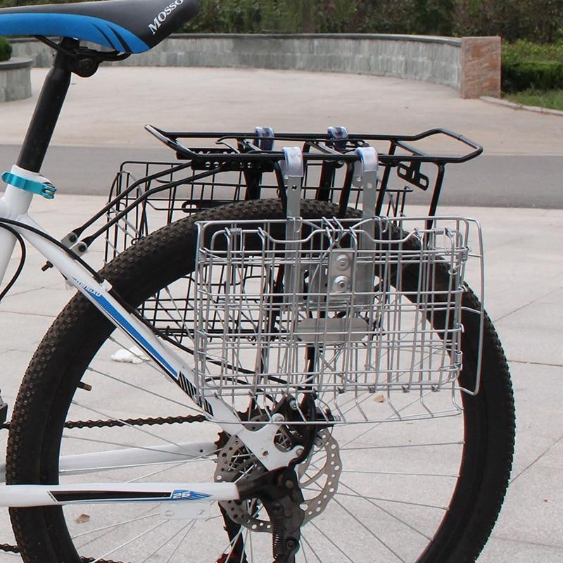 Folding basket for bicycle