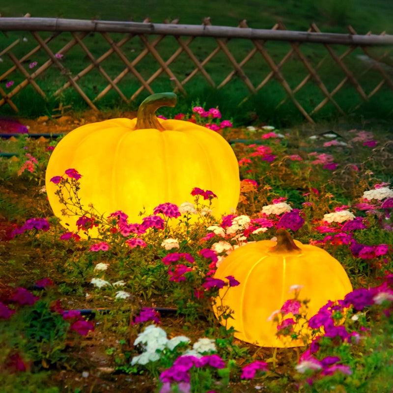 Outdoor solar pumpkin lights