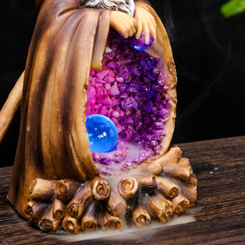 Handmade wizard with insence burner