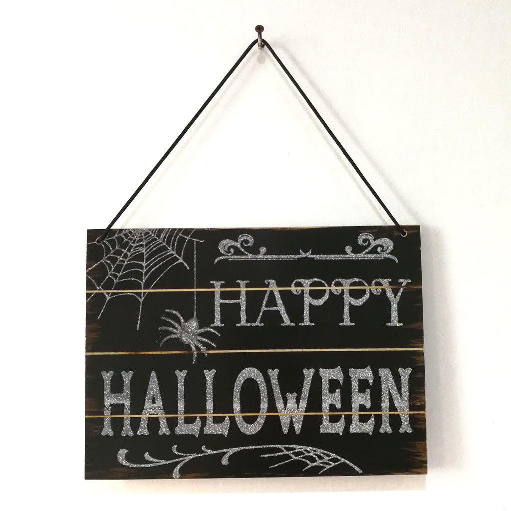Halloween wooden hanging board
