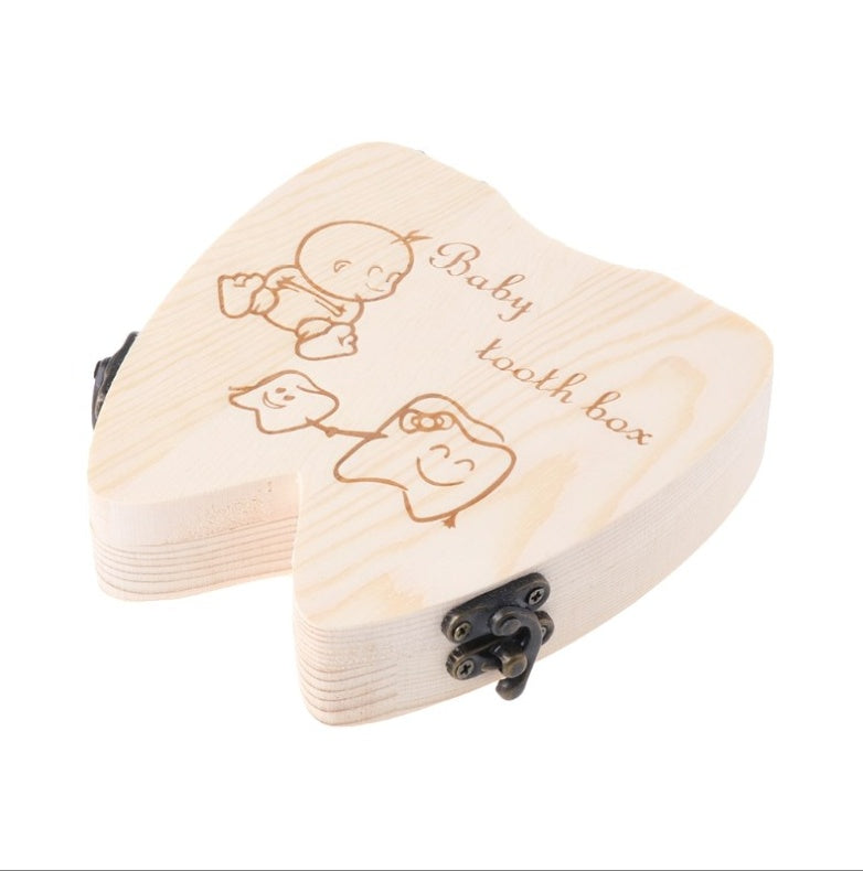Wooden box for baby tooth