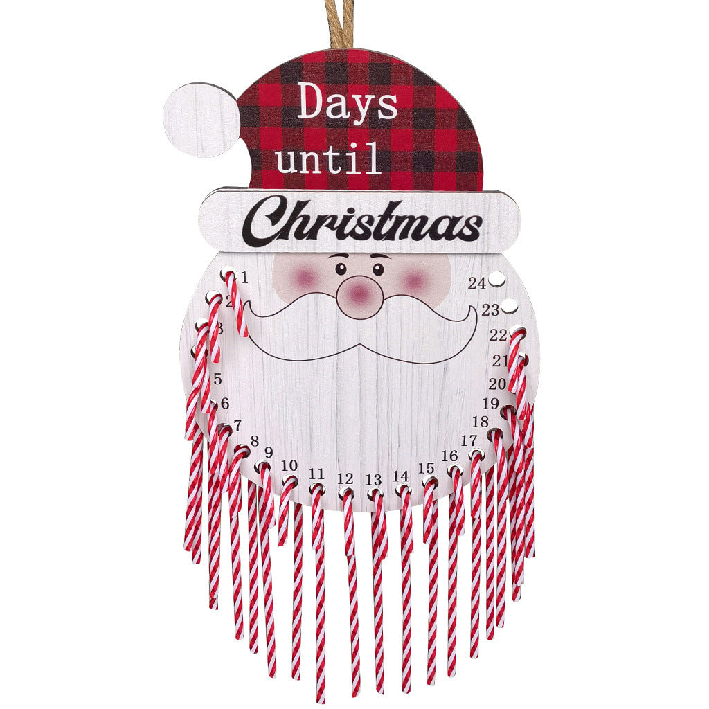 Christmas countdown wooden decoration