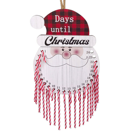 Christmas countdown wooden decoration