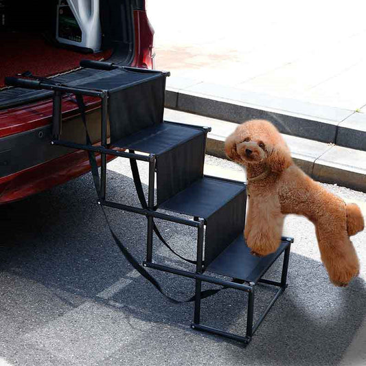 Car folding ladder for dogs