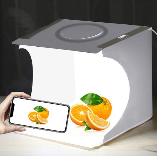 Portable photo studio box 2 LED panels