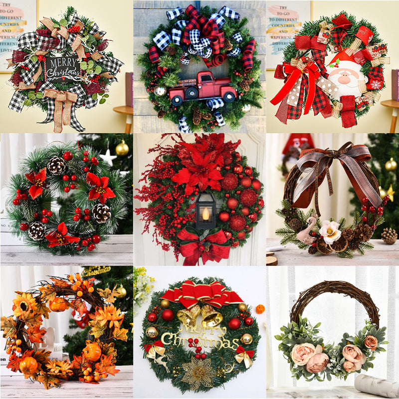 Christmas wreath wall decoration