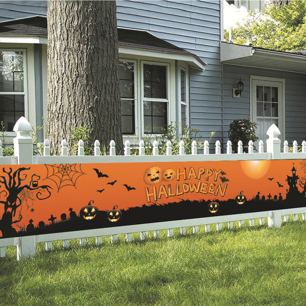 Happy Halloween backyard banner