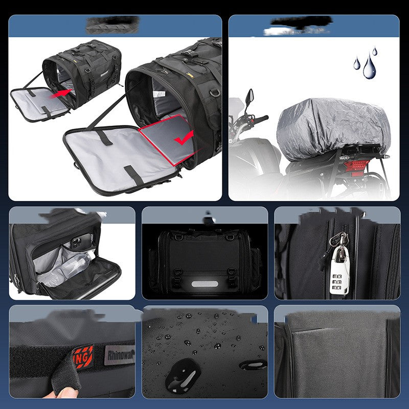Bag for motorcycle rear seat