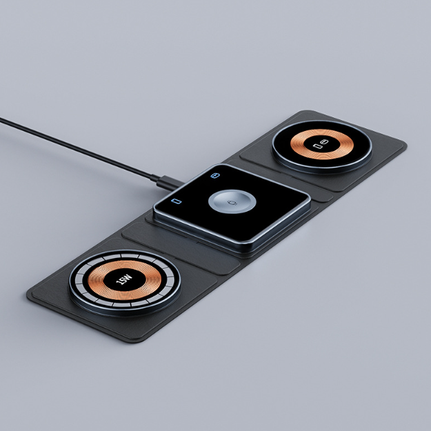 Wireless magnetic charger foldable