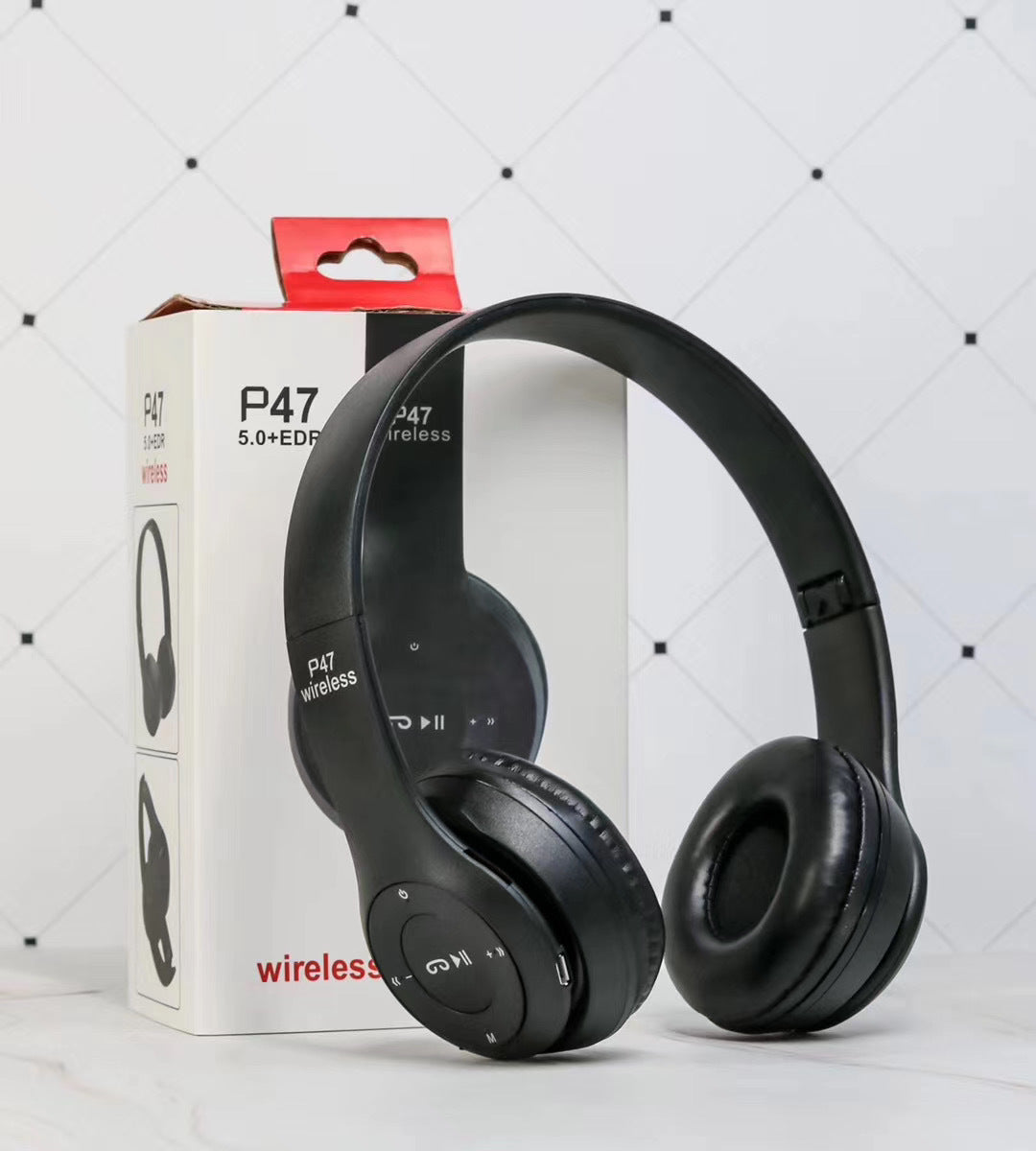 Foldable bluetooth headphones deep bass