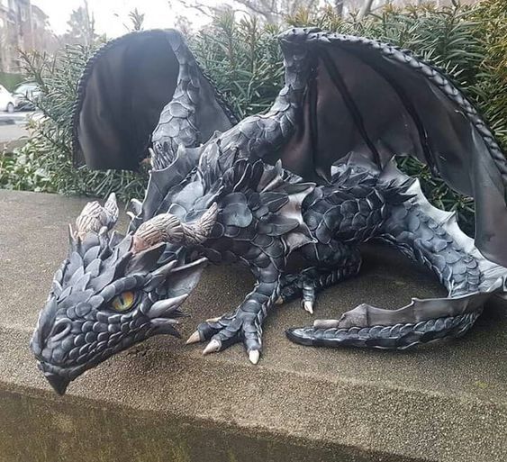 Handmade dragon statue