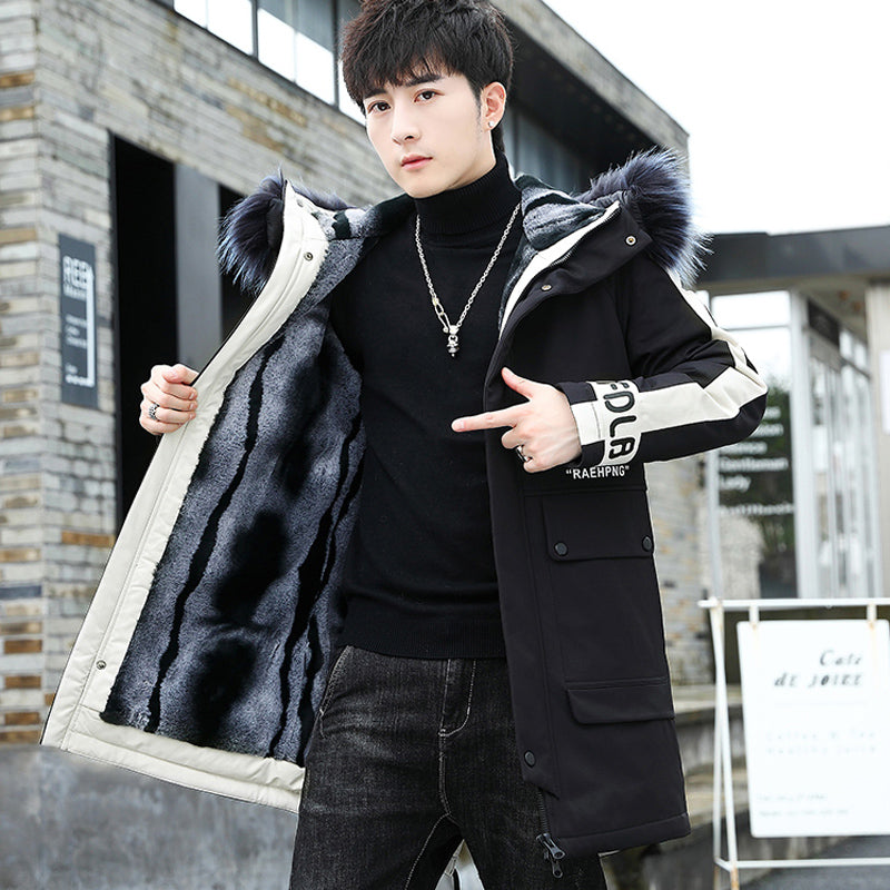 Fashion Simple Plus Velvet Thick Men's Jacket