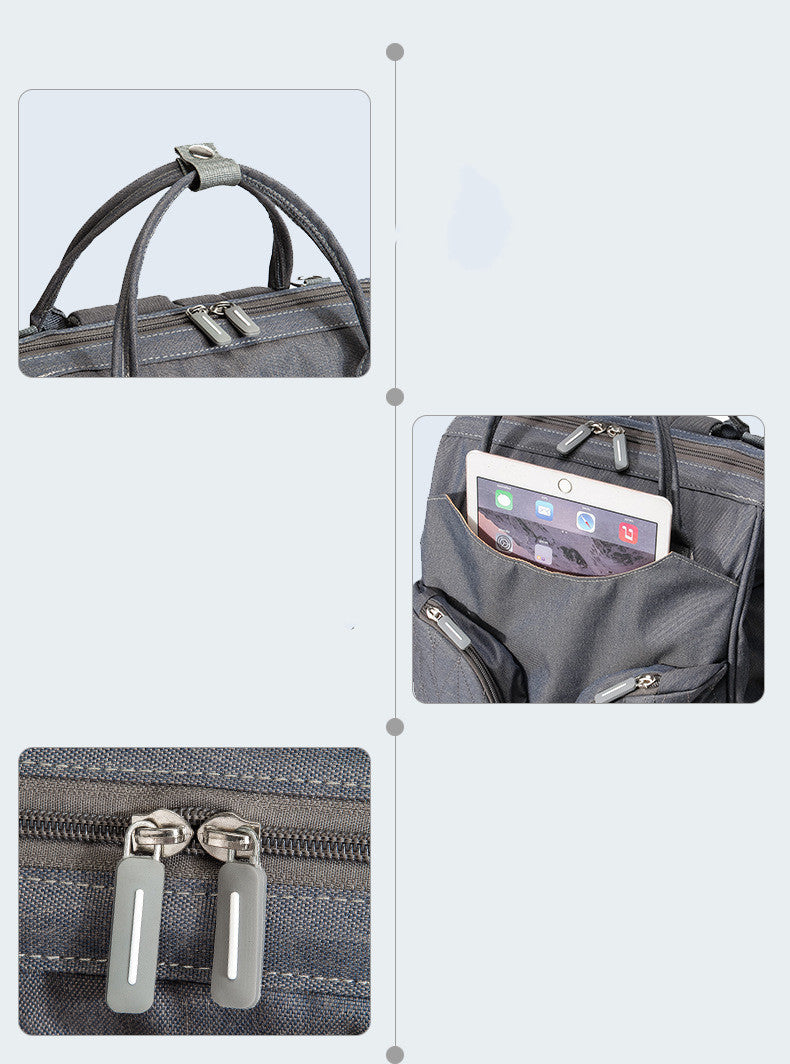 Backpack with folding baby crib