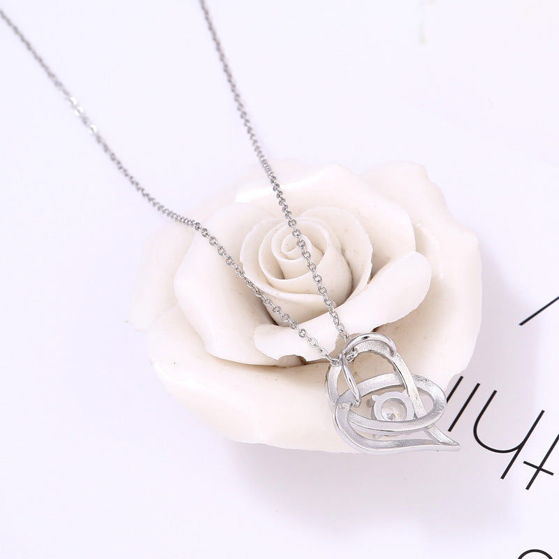 Heart message necklace gift box