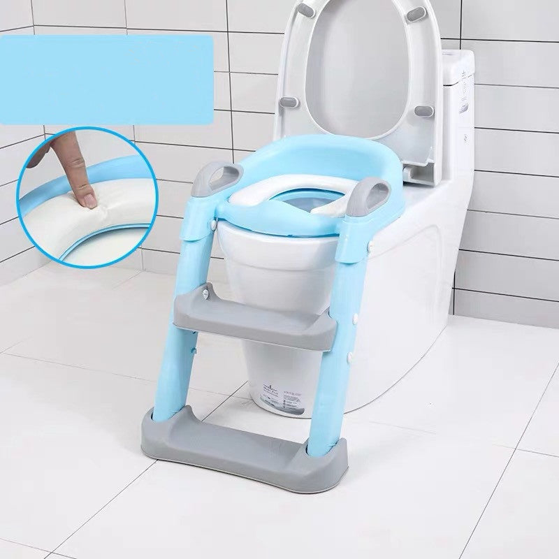 Toilet seat with stairs for children