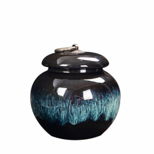 Handmade ceramic tea storage jar