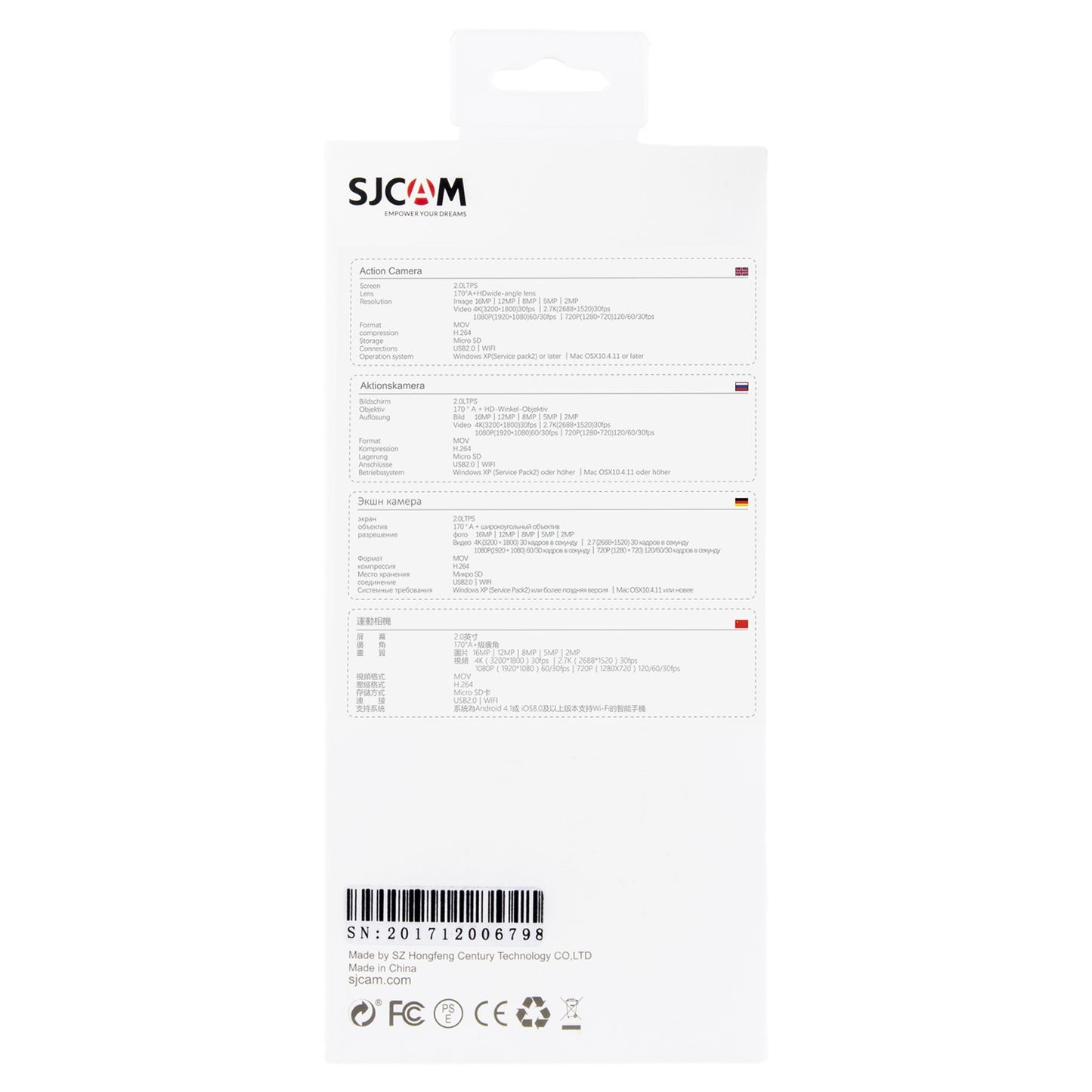 Action camera 4K waterproof