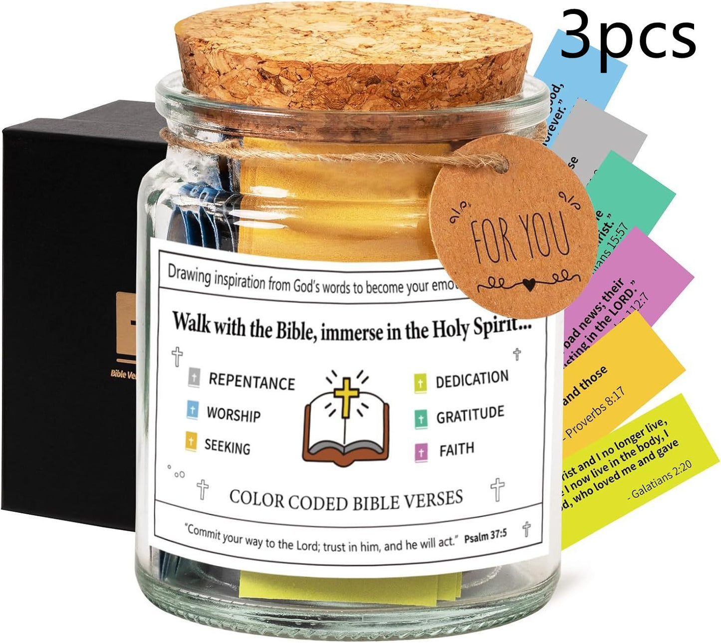 Bible verse jar gift set