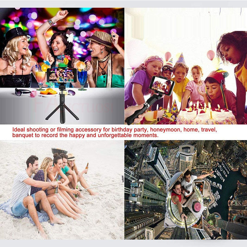 Selfie stick with remote