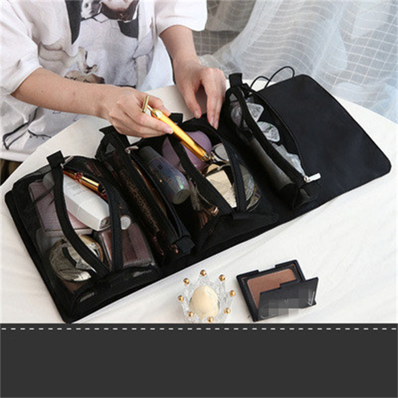 Cosmetic bag with mesh