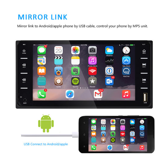 Car radio touch screen 7” screen