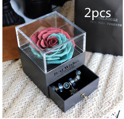 Jewelry box with eternal rose