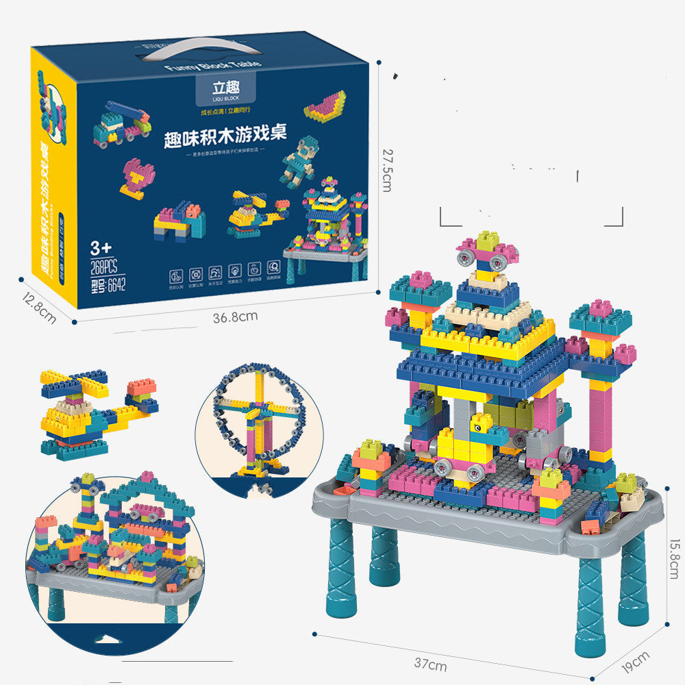 Building blocks table play set