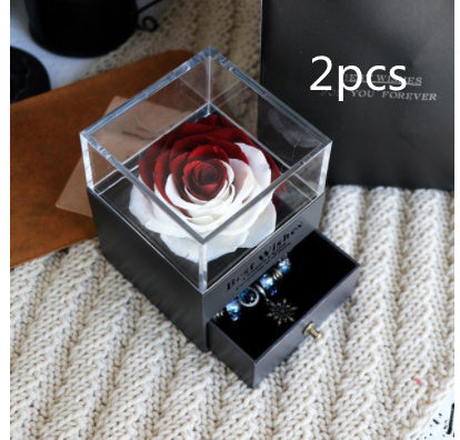 Jewelry box with eternal rose