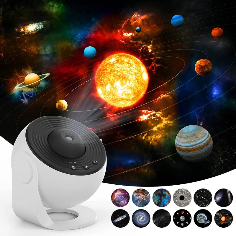 Night light with galaxy projector