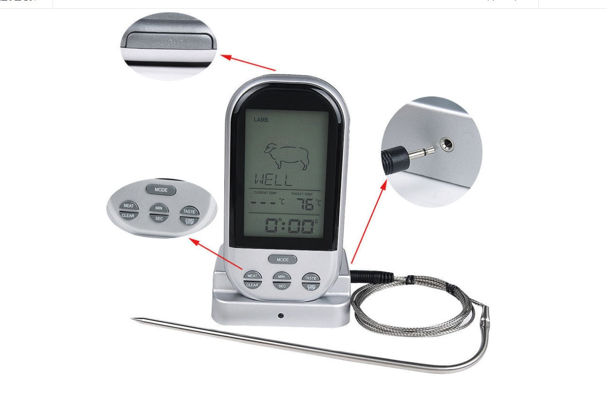 Wireless BBQ thermometer