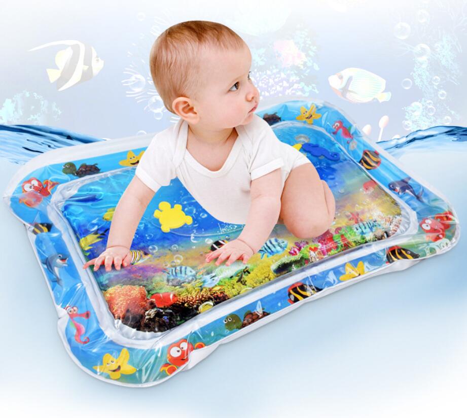 Baba Opblaas Water Mat, Babas Somer Strand Water Mat Patted Pad Water Kussing Vir Babas Kleuters Somer Aktiwiteit Speel Speelgoed Baba Kussings 