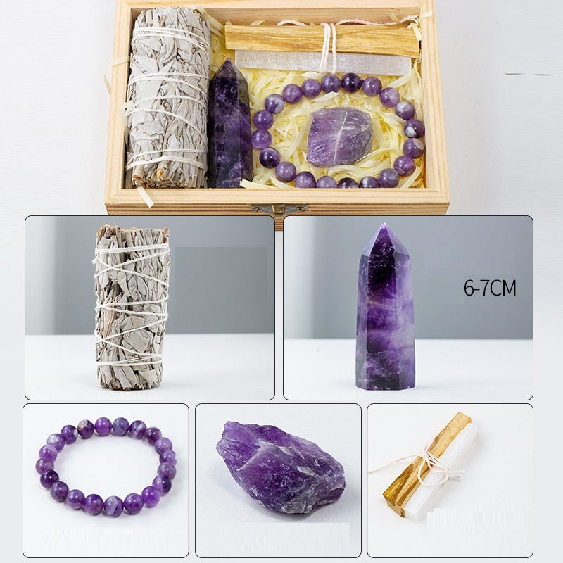 Mineral crystal set with gift box