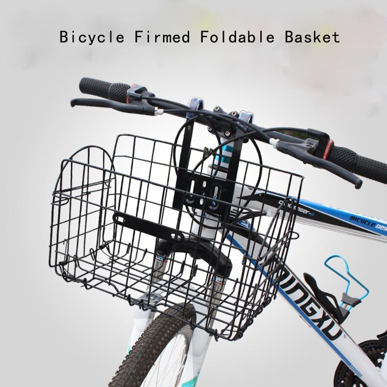 Folding basket for bicycle
