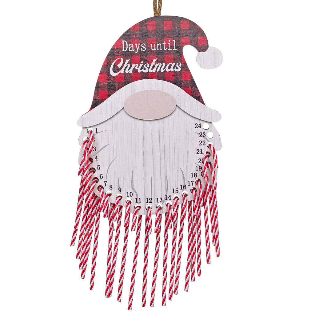 Christmas countdown wooden decoration