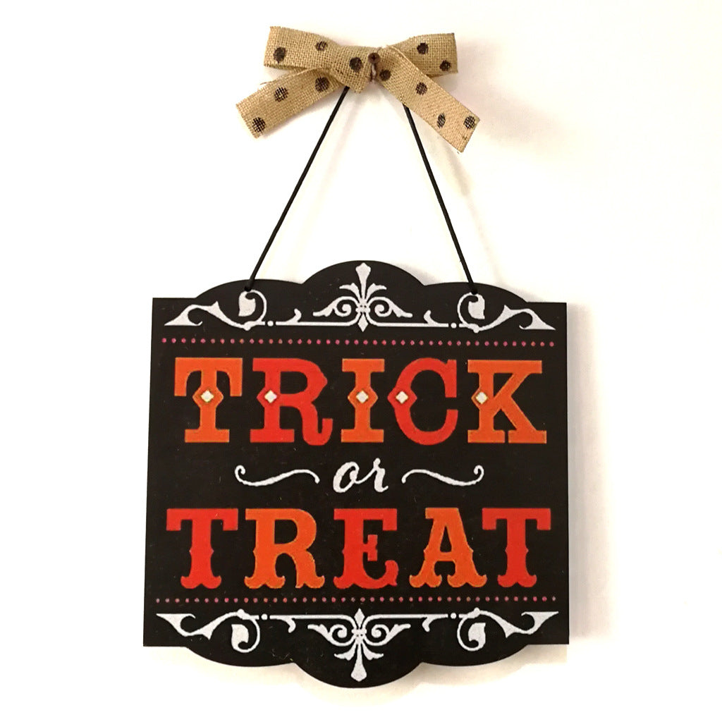 Halloween wooden hanging board
