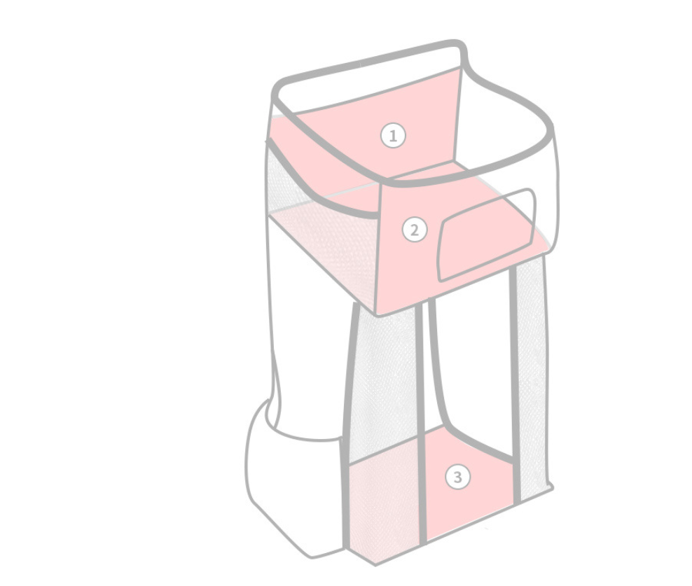 Storage bag for baby crib