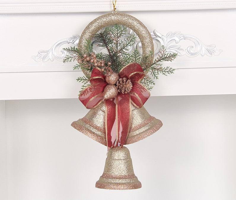 Christmas hanging bell ornament