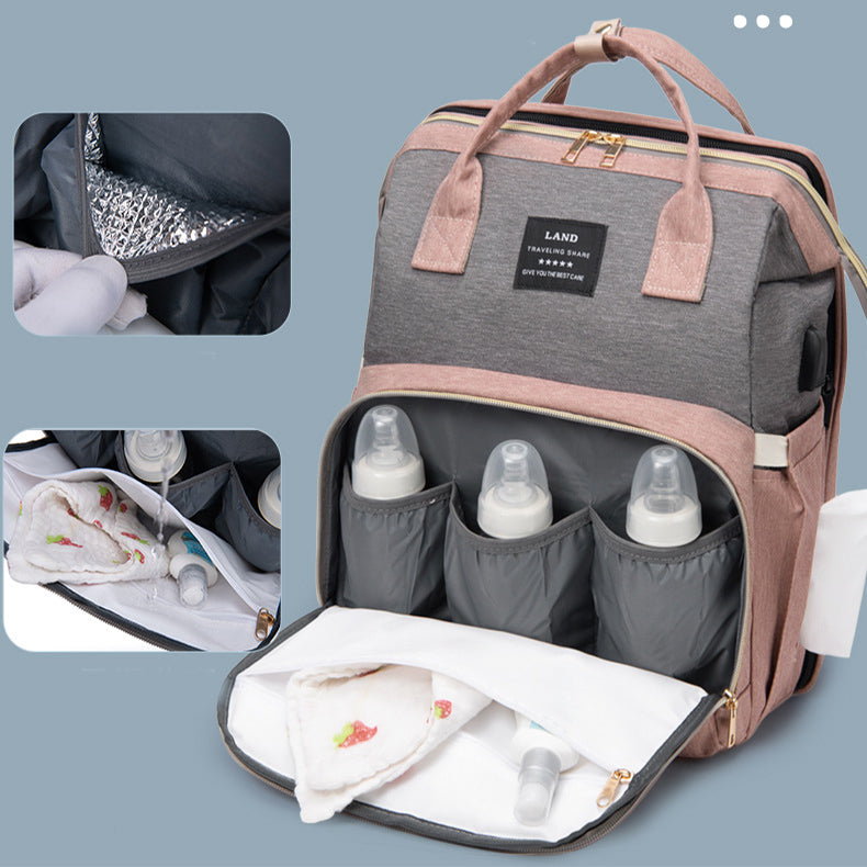 Mummy backpack with baby crib