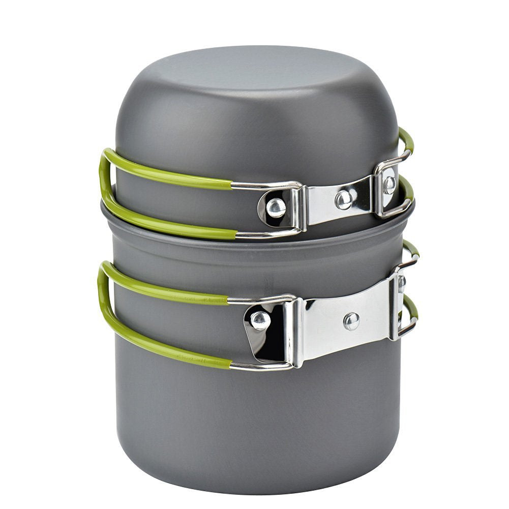 Portable camping cooker stove sets
