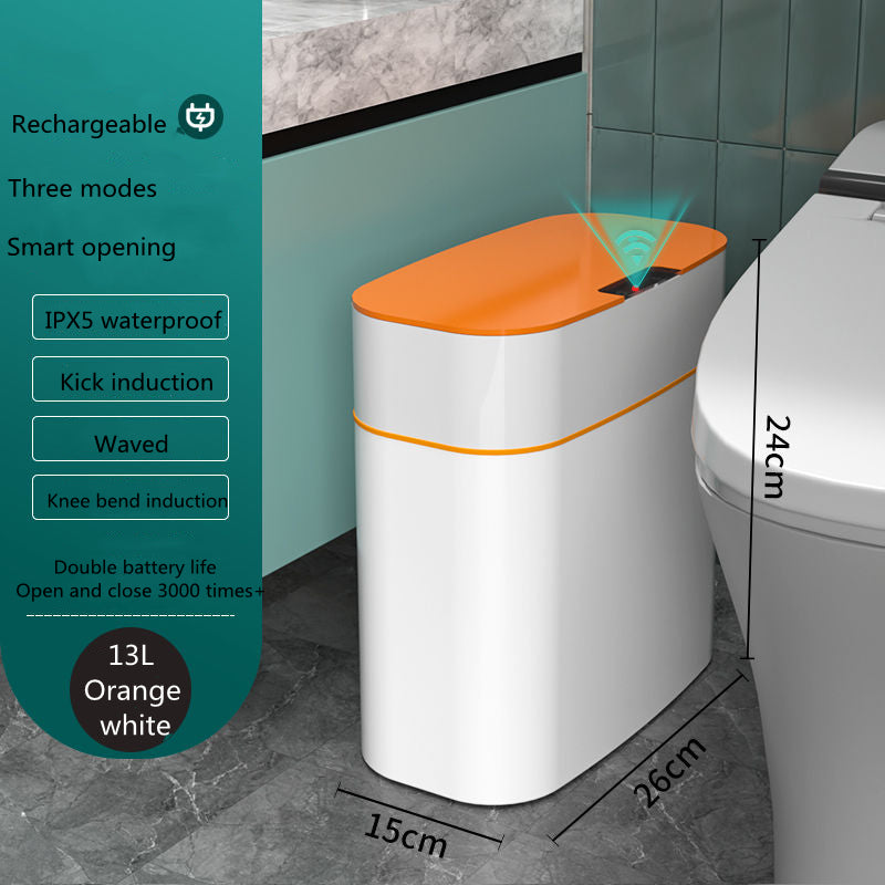 Trash can with sensor