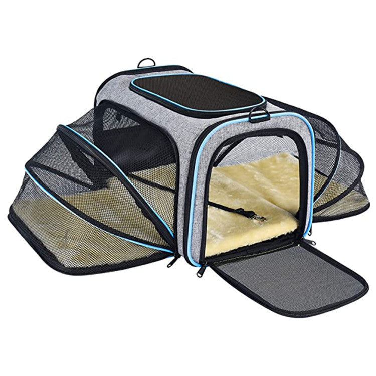 Carrier for pets expandable