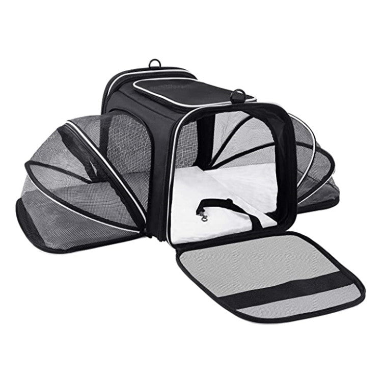 Carrier for pets expandable