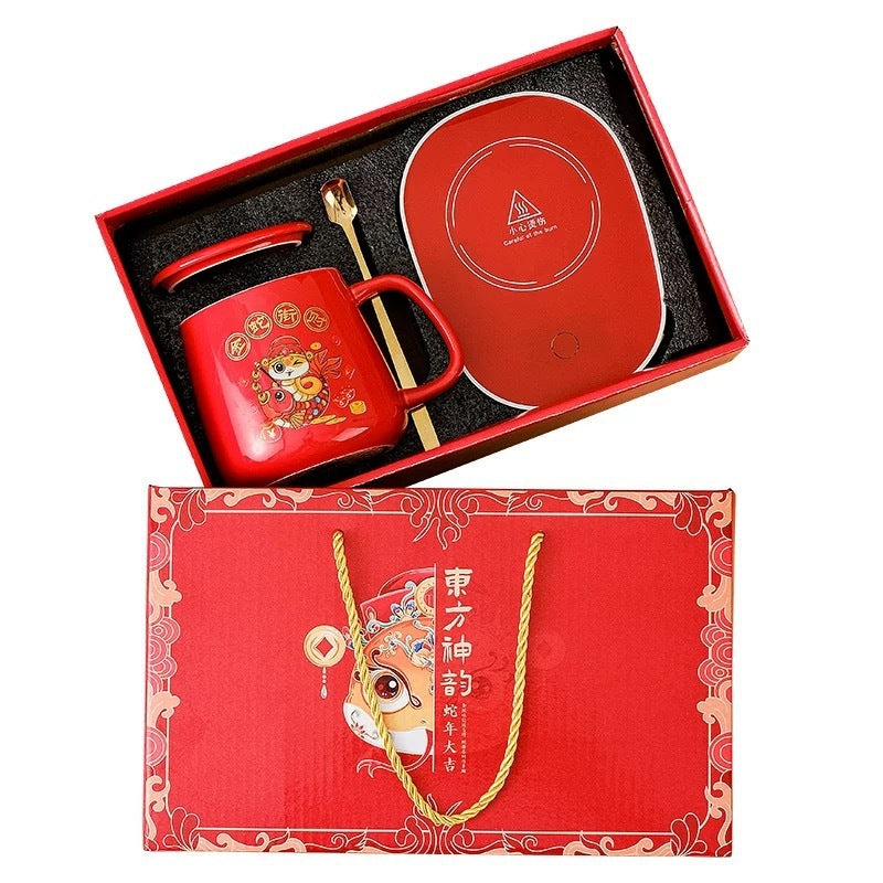 Coffee mug with warming saucer set